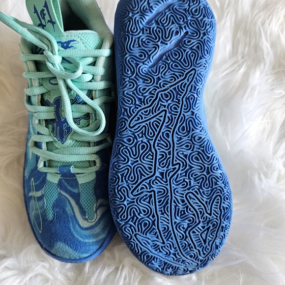 Puma Kids Aqua and Teal Sneakers - Picture 5 of 5